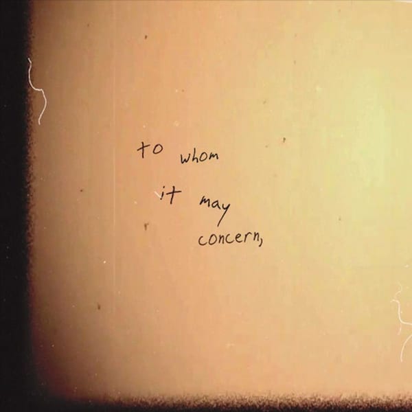 To Whom It May Concern cover