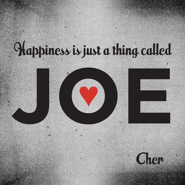 Happiness Is Just a Thing Called Joe cover