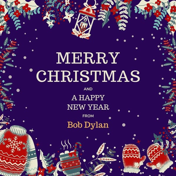 Merry Christmas and A Happy New Year from Bob Dylan cover