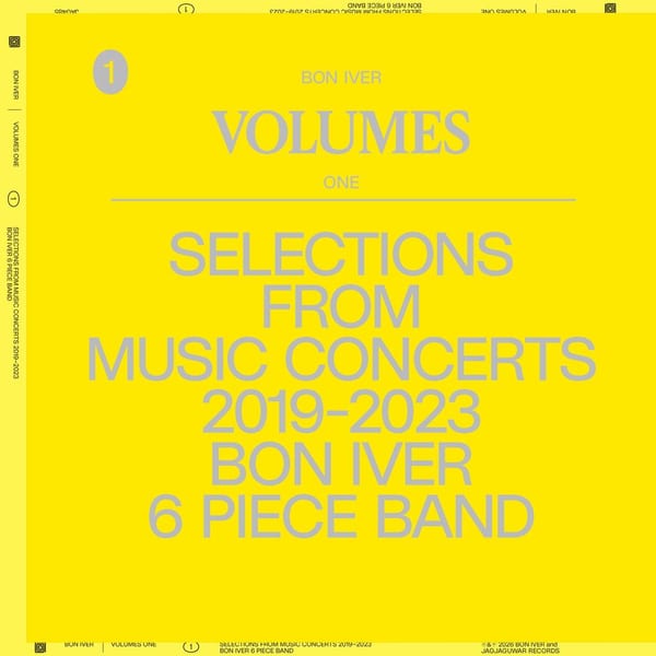 Volumes: One (Selections From Music Concerts 2019–2023 Bon Iver 6 Piece Band) cover