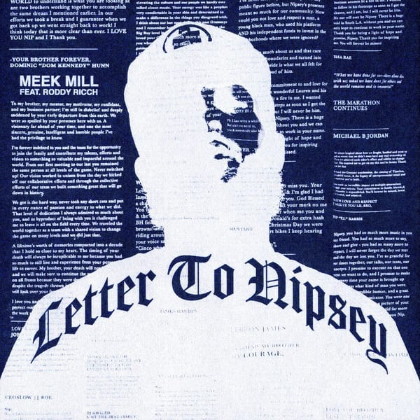 Letter To Nipsey (feat. Roddy Ricch) cover