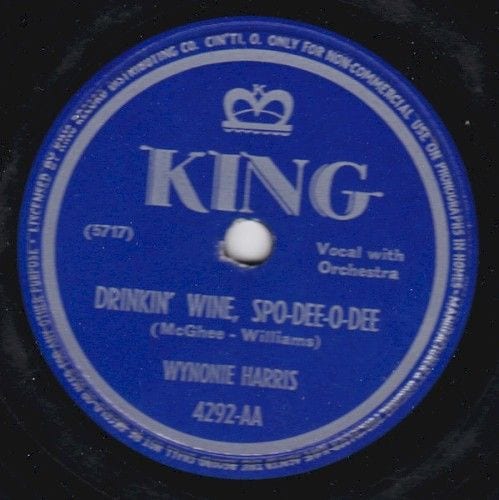 Drinkin’ Wine, Spo-Dee-O-Dee / She Just Won’t Sell No More cover