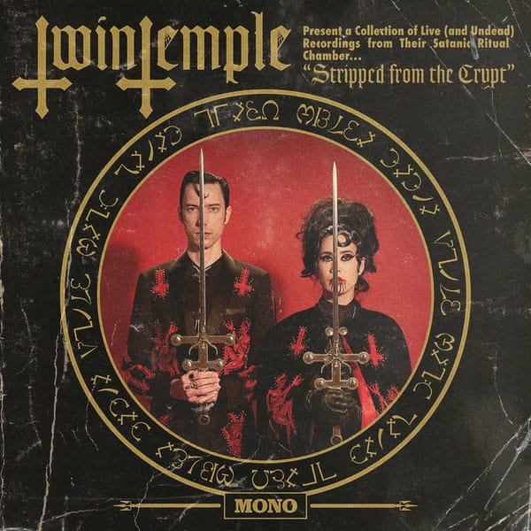 Twin Temple Present a Collection of Live (And Undead) Recordings from Their Satanic Ritual Chamber… Stripped from the Crypt cover