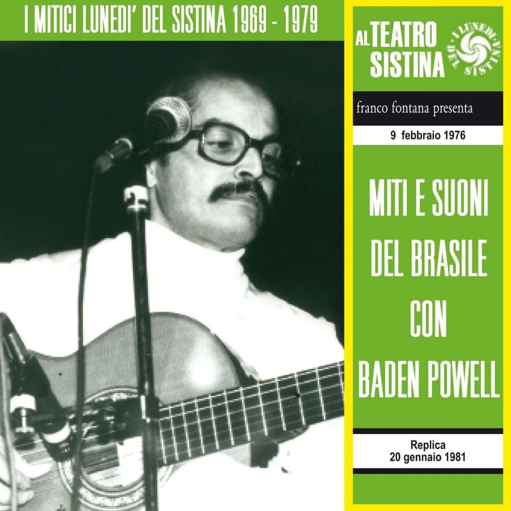 Miti e Suoni del Brasile con Baden Powell - I lunedì del Sistina (9 febbraio 1976) cover