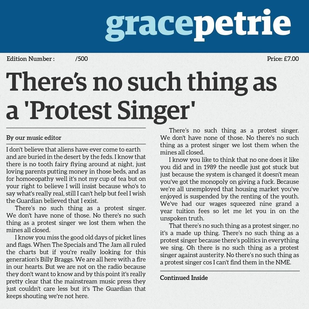 There's No Such Thing As A Protest Singer cover