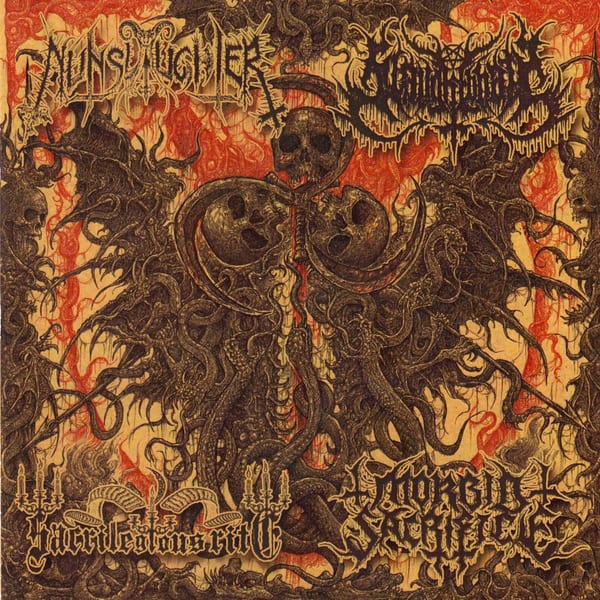 Split with ​Slaughtbbath​ / ​Sacrilegious Rite​ / ​Morbid Sacrifice album cover