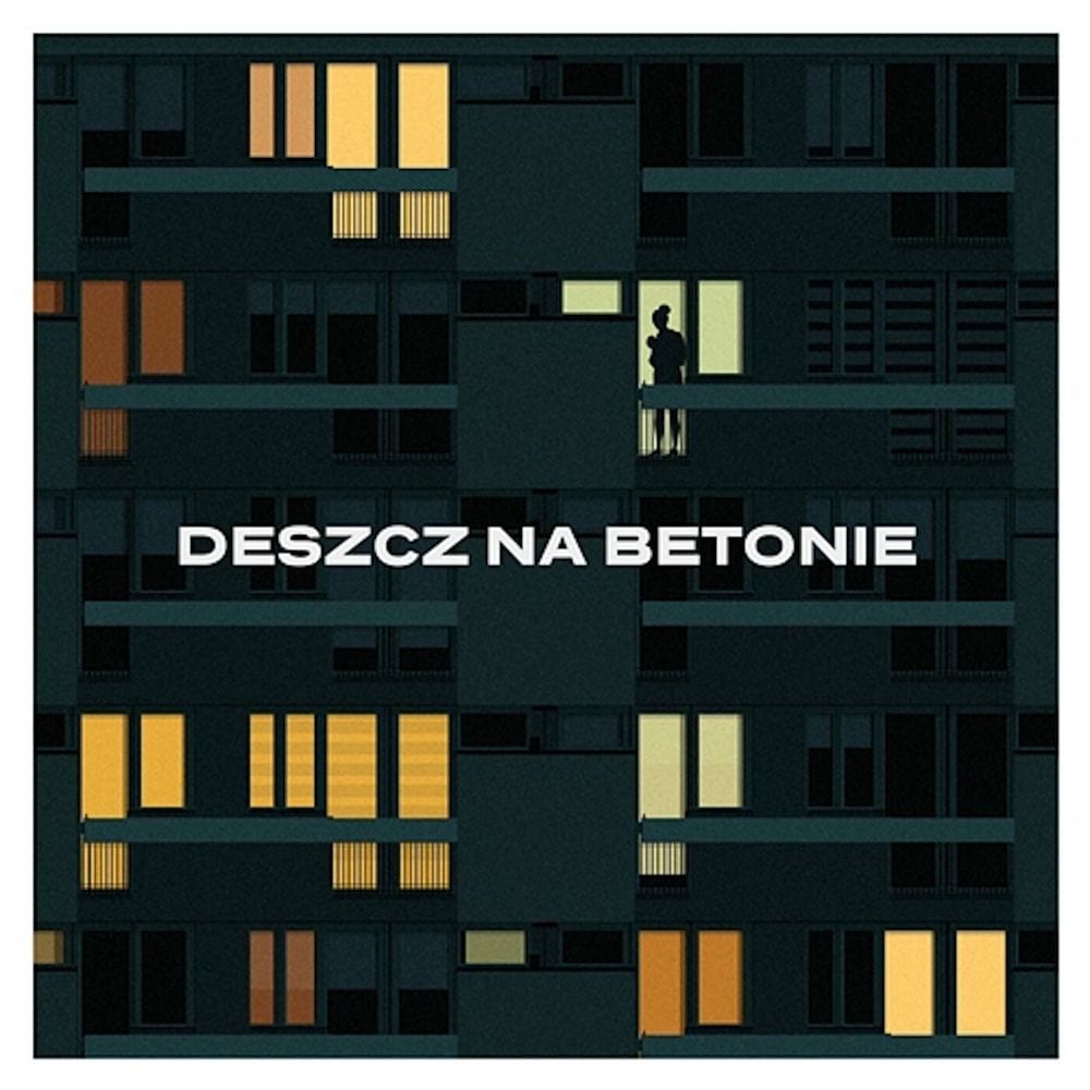 Deszcz na betonie cover