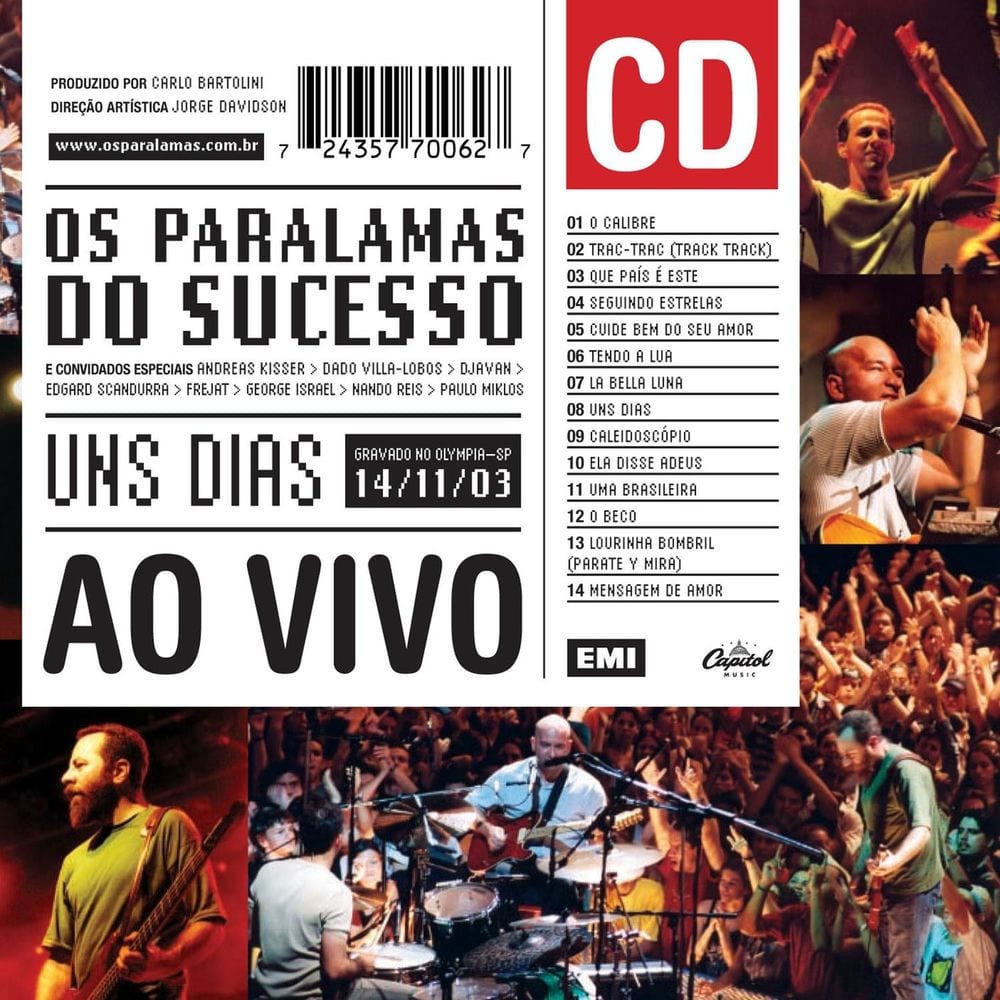 Uns Dias Ao Vivo cover