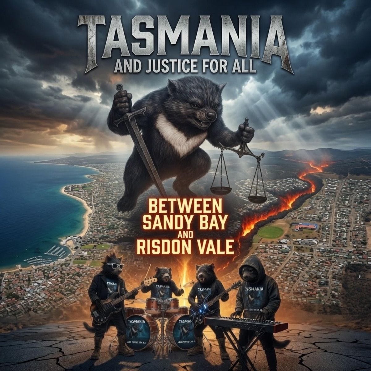 Between Sandy Bay and Risdon Vale cover