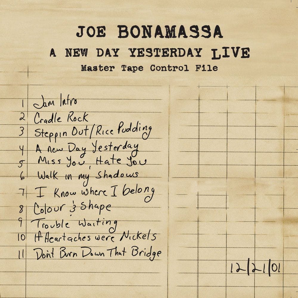 A New Day Yesterday Live cover