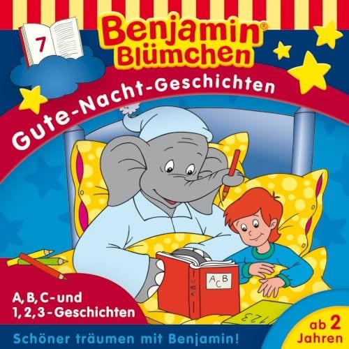 Benjamin Blümchen: Gute‐Nacht‐Geschichten 7: A,B,C‐Geschichten / 1,2,3-Geschichten cover