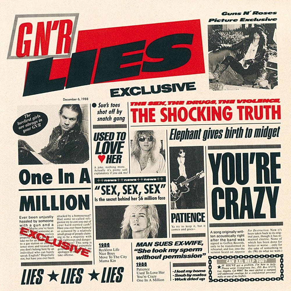 G N' R Lies cover