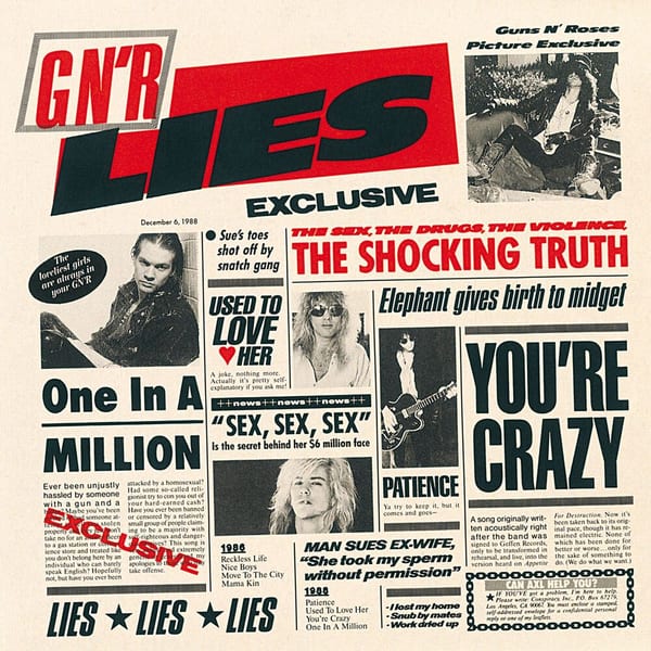 G N' R Lies cover