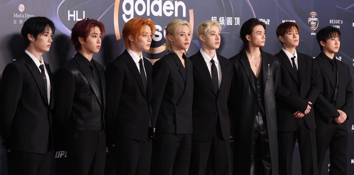 Stray Kids on the red carpet at the Golden Disc Awards in 2026