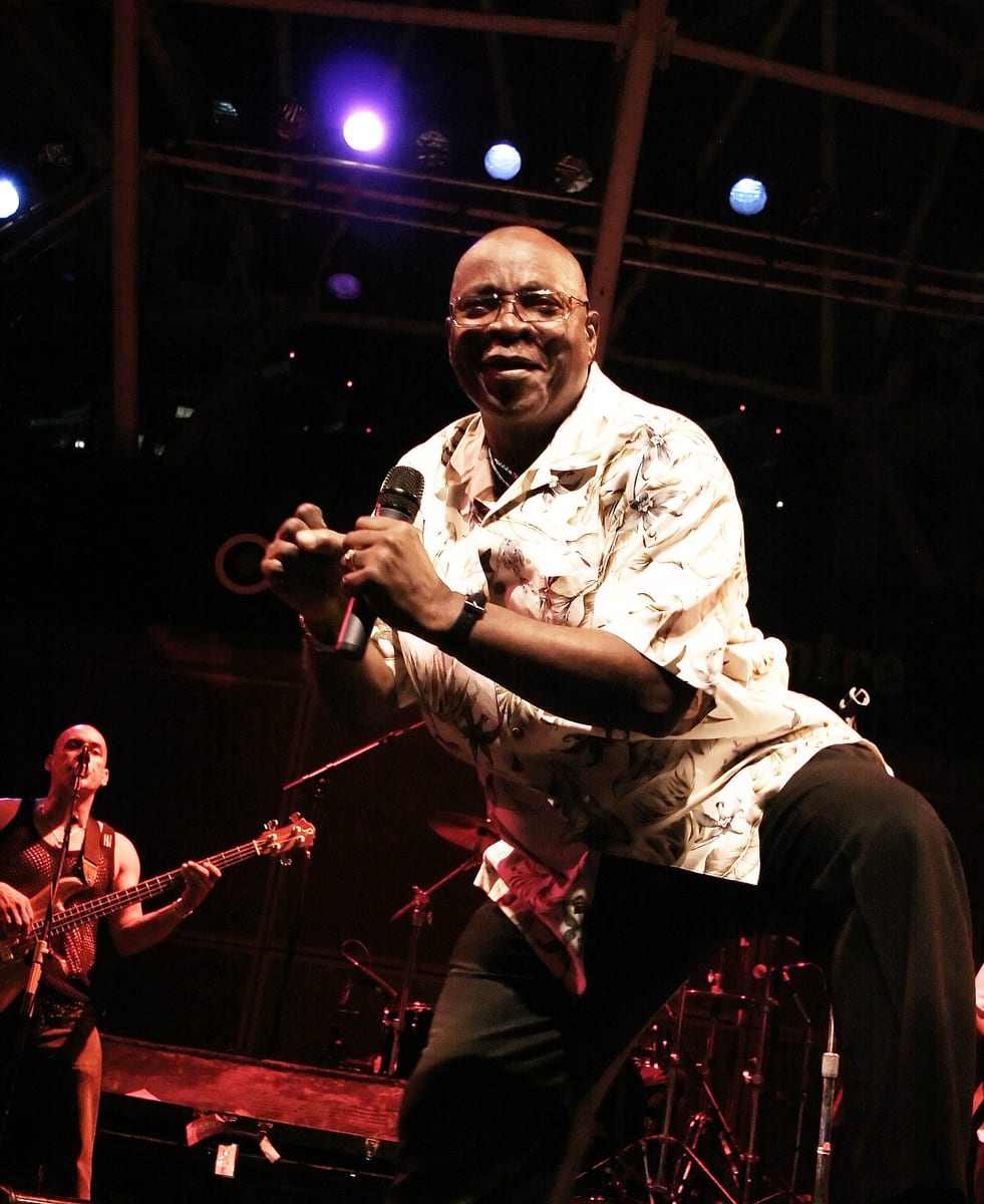 The Mighty Sparrow on stage at Harbourfront Centre in Toronto